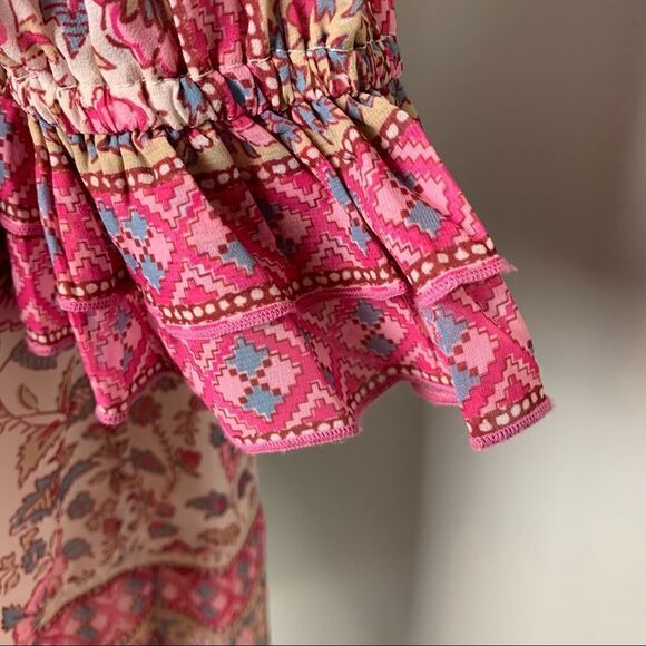 Anthropologie Love the Label Sam pink floral mini dress size XS - Picture 5 of 13